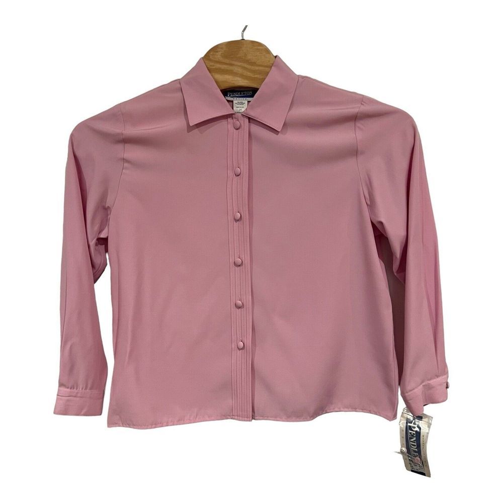 Pendleton Shirt VTG Women's‎ 59% polyester 41% Rayon Pink Shirts Size 14 NWT $74